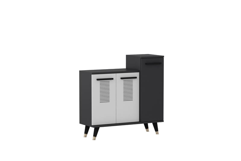 Asimo Skohylle Garderobe 90x90,6 cm Antrasitt/Hvit - Hanah Home - Oppbevaring - Klesoppbevaring - Garderober & garderobesystem - Innredning garderobe - Skohylle garderobe