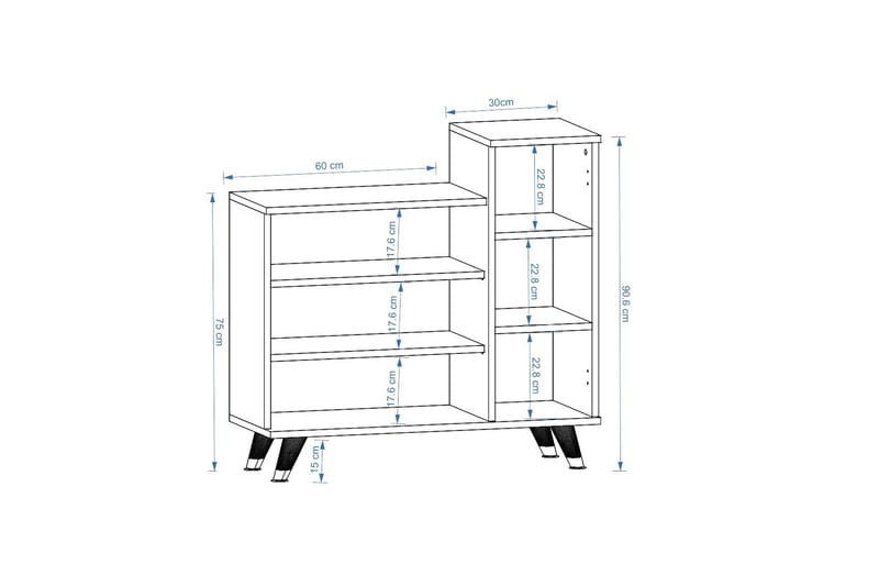 Asimo Skohylle Garderobeskap 90x90,6 cm Hvit - Hanah Home - Oppbevaring - Klesoppbevaring - Garderober & garderobesystem - Innredning garderobe - Skohylle garderobe