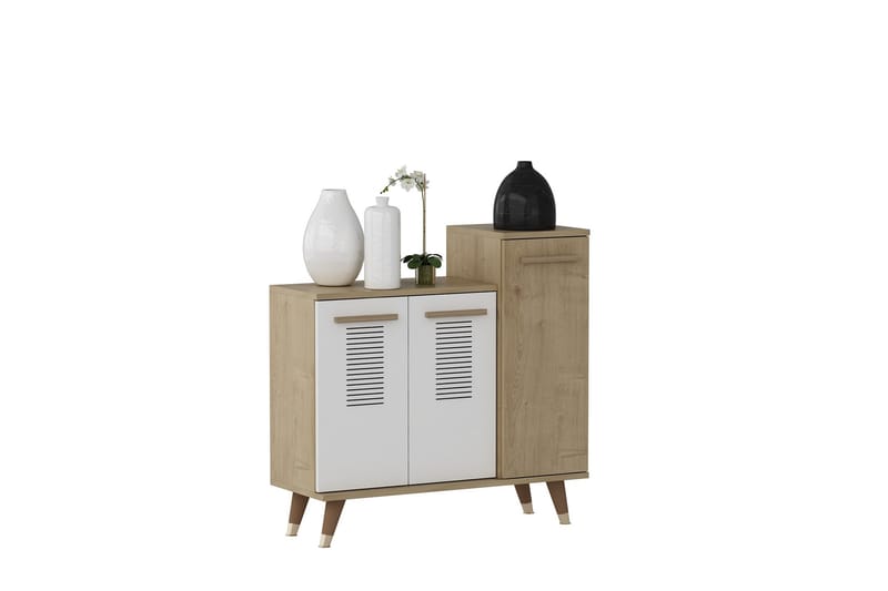 Asimo Skohylle Garderobe 90x90,6 cm Brun/Hvit - Hanah Home - Oppbevaring - Klesoppbevaring - Garderober & garderobesystem - Innredning garderobe - Skohylle garderobe