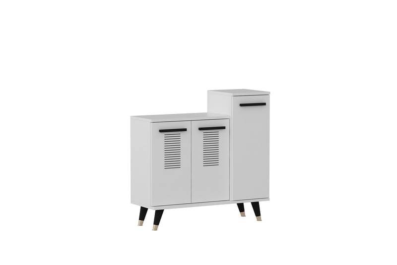 Asimo Skohylle Garderobeskap 90x90,6 cm Hvit - Hanah Home - Oppbevaring - Klesoppbevaring - Garderober & garderobesystem - Innredning garderobe - Skohylle garderobe