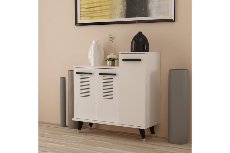 Asimo Skohylle Garderobeskap 90x90,6 cm Hvit - Hanah Home - Oppbevaring - Klesoppbevaring - Garderober & garderobesystem - Innredning garderobe - Skohylle garderobe