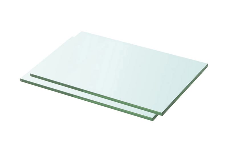 Hyllepaneler 2 stk klart glass 30x15 cm - Hylleplan til garderobe - Hylleplan & hyllekonsoll