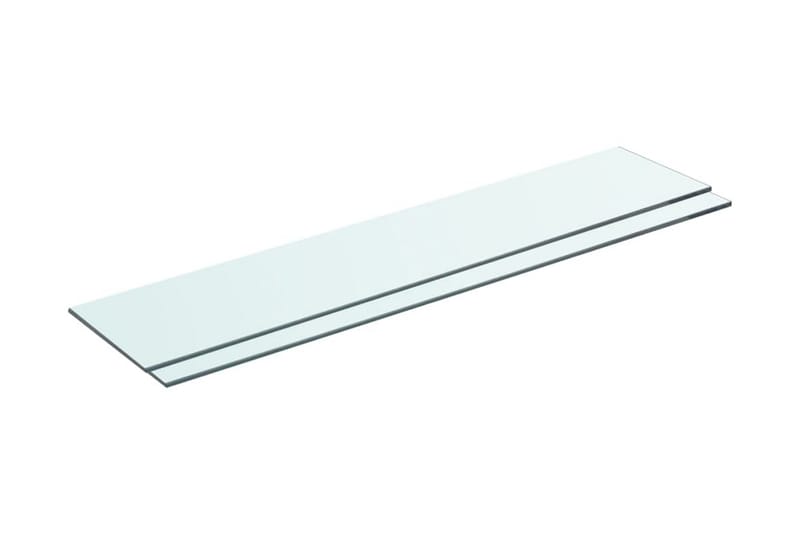 Hyllepaneler 2 stk klart glass 70x15 cm - Oppbevaring - Klesoppbevaring - Garderober & garderobesystem - Innredning garderobe - Hylleplan til garderobe