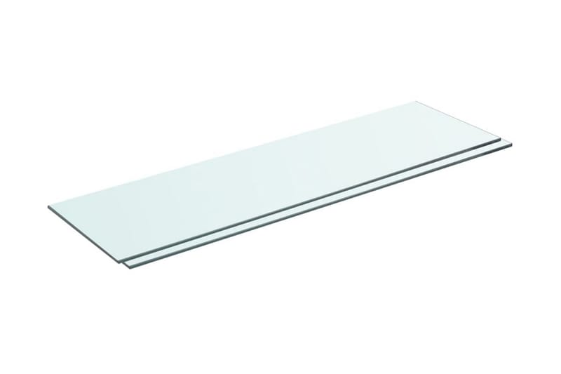 Hyllepaneler 2 stk klart glass 70x20 cm - Oppbevaring - Klesoppbevaring - Garderober & garderobesystem - Innredning garderobe - Hylleplan til garderobe