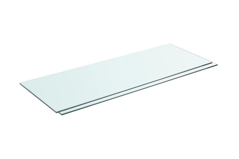 Hyllepaneler 2 stk klart glass 80x30 cm - Oppbevaring - Klesoppbevaring - Garderober & garderobesystem - Innredning garderobe - Hylleplan til garderobe