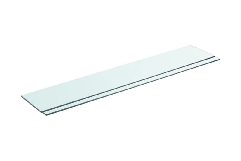 Hyllepaneler 2 stk klart glass 90x15 cm - Oppbevaring - Klesoppbevaring - Garderober & garderobesystem - Innredning garderobe - Hylleplan til garderobe