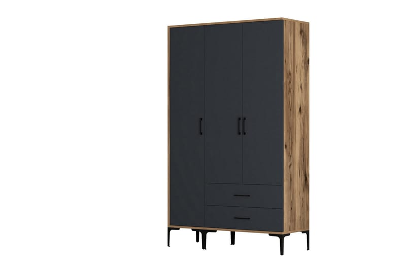 Kumsal Garderobe 120 cm - Antrasitt - Oppbevaring - Klesoppbevaring - Garderober & garderobesystem