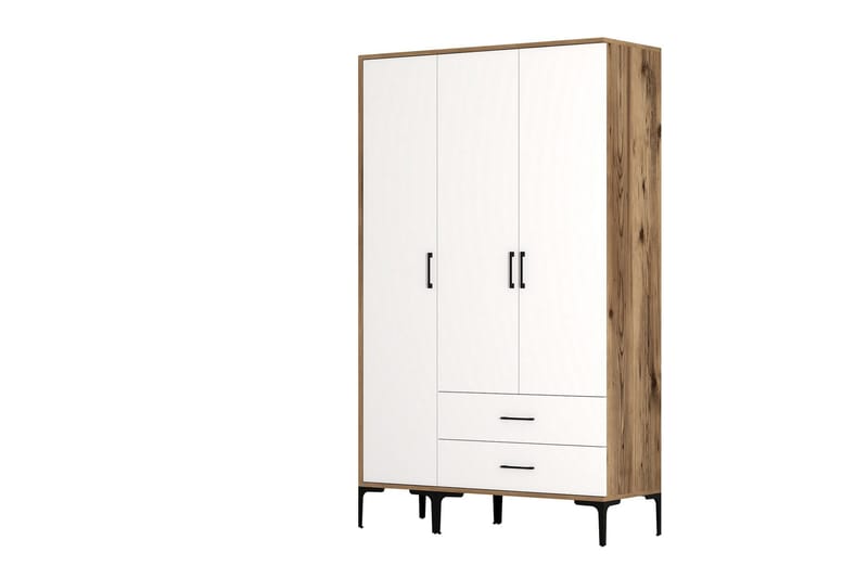 Kumsal Garderobe 120 cm - Brun/Hvit - Oppbevaring - Klesoppbevaring - Garderober & garderobesystem