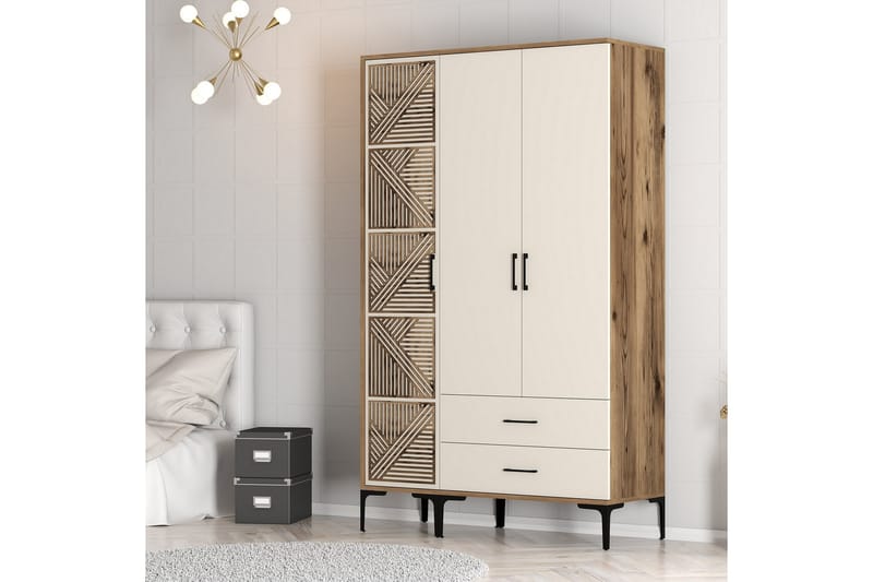 Kumsal Garderobe 120 cm - Cream - Oppbevaring - Klesoppbevaring - Garderober & garderobesystem