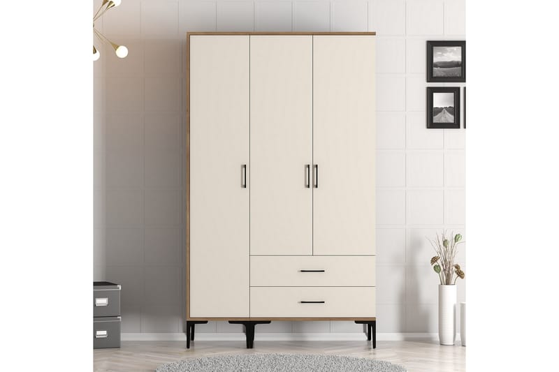 Kumsal Garderobe 120 cm - Cream - Oppbevaring - Klesoppbevaring - Garderober & garderobesystem