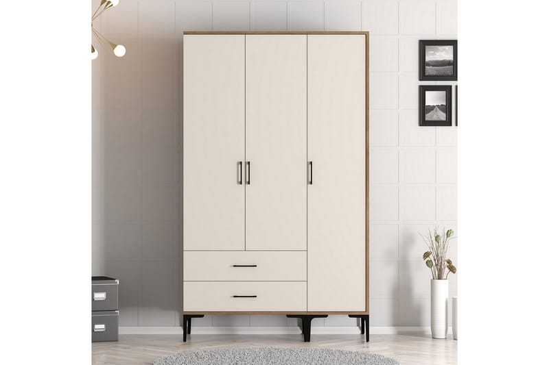 Kumsal Garderobe 120 cm - Cream - Oppbevaring - Klesoppbevaring - Garderober & garderobesystem