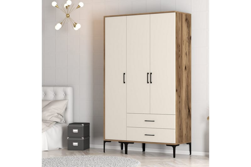 Kumsal Garderobe 120 cm - Cream - Oppbevaring - Klesoppbevaring - Garderober & garderobesystem