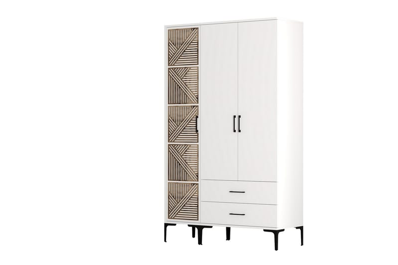 Kumsal Garderobe 120 cm - Hvit - Oppbevaring - Klesoppbevaring - Garderober & garderobesystem