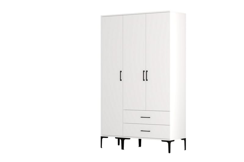 Kumsal Garderobe 120 cm - Hvit - Oppbevaring - Klesoppbevaring - Garderober & garderobesystem