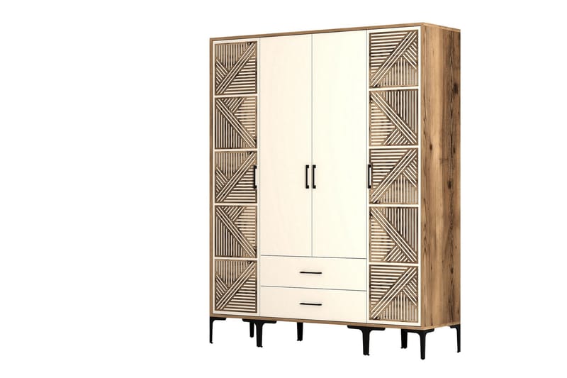 Kumsal Garderobe 160 cm - Cream - Oppbevaring - Klesoppbevaring - Garderober & garderobesystem