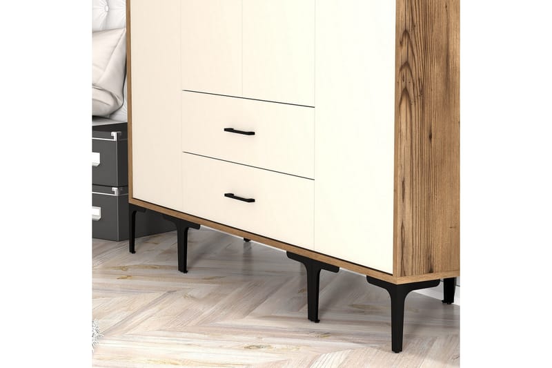 Kumsal Garderobe 160 cm - Cream - Oppbevaring - Klesoppbevaring - Garderober & garderobesystem