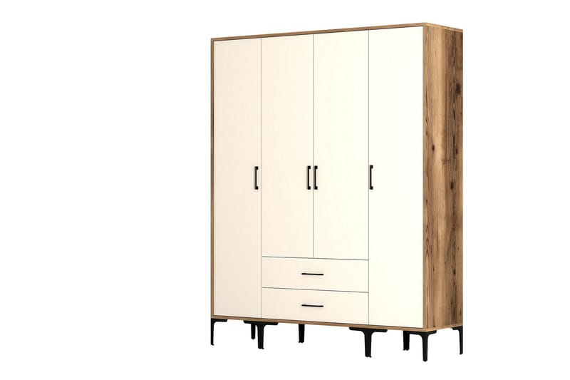 Kumsal Garderobe 160 cm - Cream - Oppbevaring - Klesoppbevaring - Garderober & garderobesystem