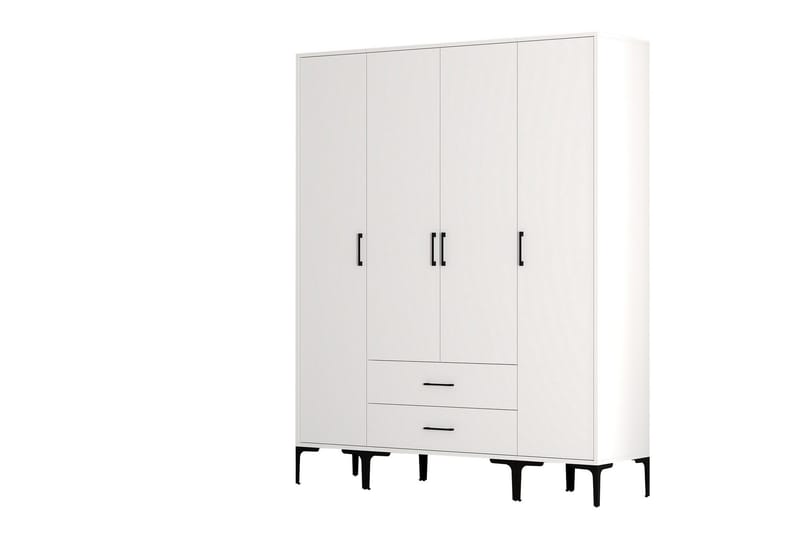 Kumsal Garderobe 160 cm - Hvit - Oppbevaring - Klesoppbevaring - Garderober & garderobesystem