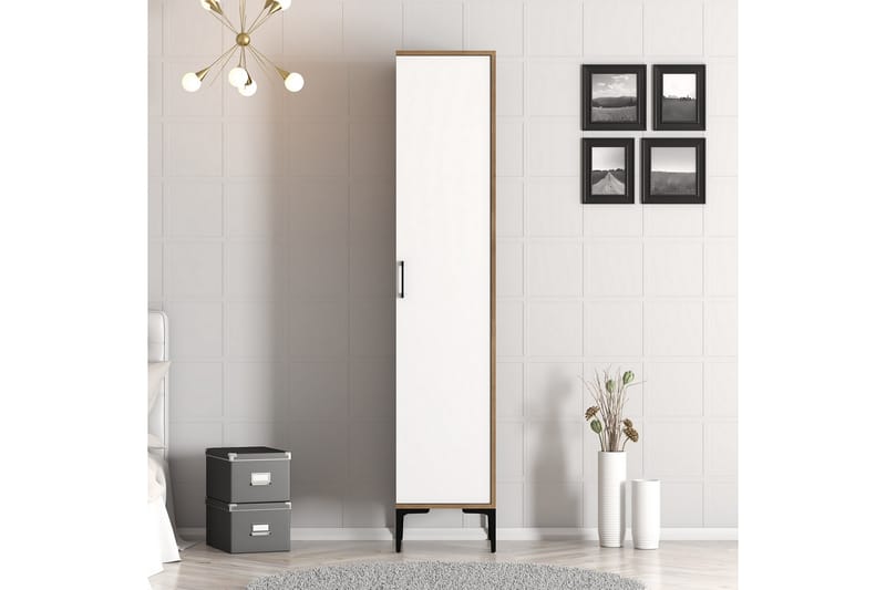 Kumsal Garderobe 40 cm - Valnøtt/Hvit - Garderober & garderobesystem - Garderobeskap & klesskap