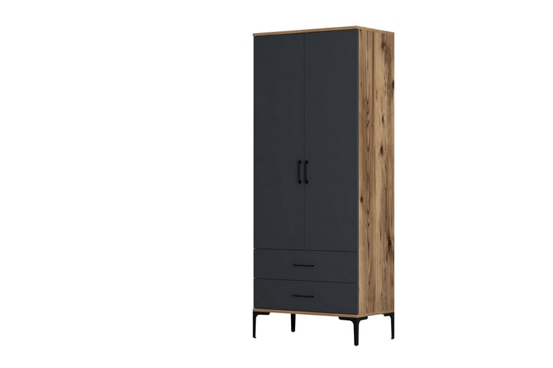 Kumsal Garderobe 80 cm - Antrasitt - Oppbevaring - Klesoppbevaring - Garderober & garderobesystem