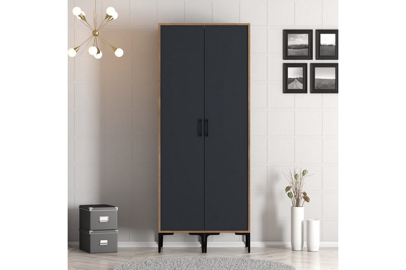 Kumsal Garderobe 80 cm - Antrasitt - Oppbevaring - Klesoppbevaring - Garderober & garderobesystem