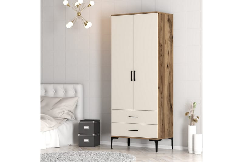 Kumsal Garderobe 80 cm - Cream - Oppbevaring - Klesoppbevaring - Garderober & garderobesystem