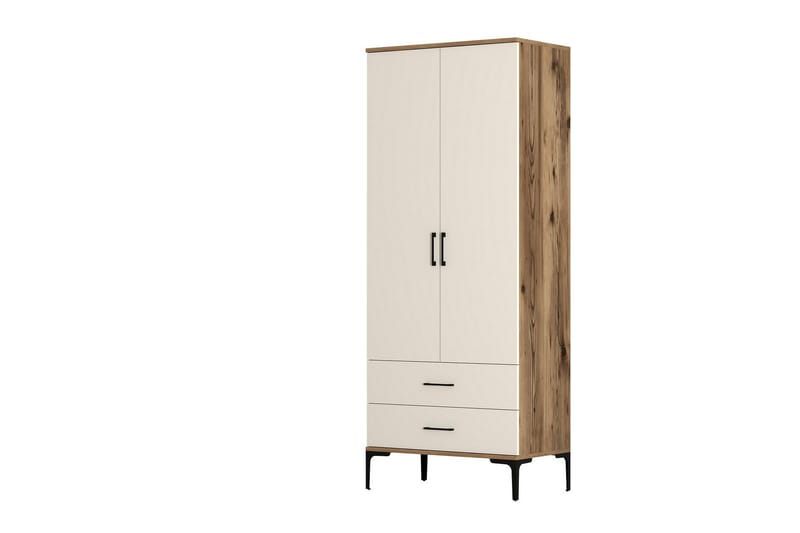 Kumsal Garderobe 80 cm - Cream - Garderober & garderobesystem - Garderobeskap & klesskap