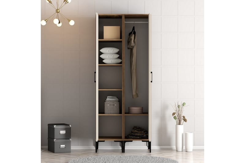 Kumsal Garderobe 80 cm - Cream - Oppbevaring - Klesoppbevaring - Garderober & garderobesystem