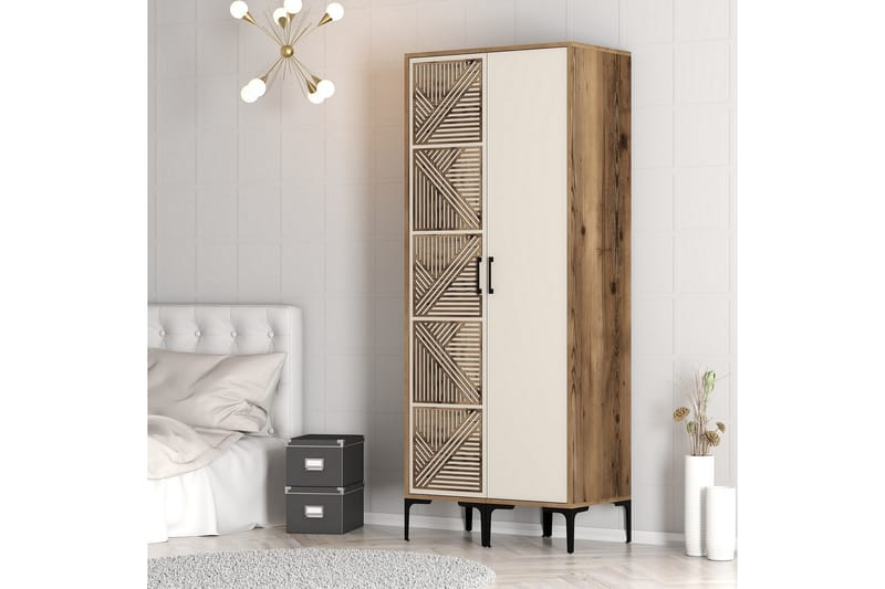 Kumsal Garderobe 80 cm - Cream - Oppbevaring - Klesoppbevaring - Garderober & garderobesystem