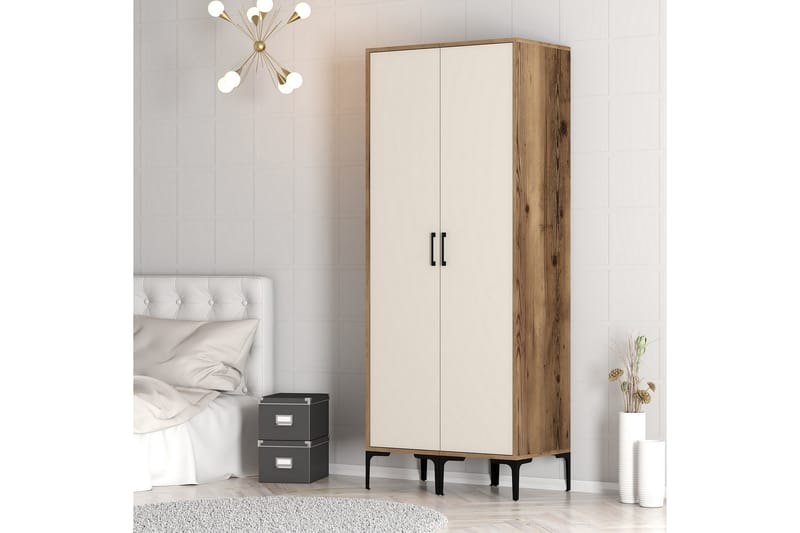 Kumsal Garderobe 80 cm - Cream - Oppbevaring - Klesoppbevaring - Garderober & garderobesystem