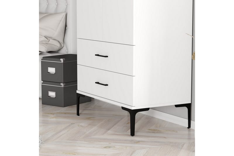 Kumsal Garderobe 80 cm - Hvit - Oppbevaring - Klesoppbevaring - Garderober & garderobesystem