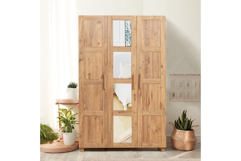 Linsy Garderobe 189 cm - Tre / Natur - Oppbevaring - Klesoppbevaring - Garderober & garderobesystem