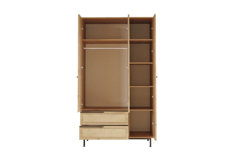 Liyakat Garderobe 112,2 cm - Eik - Oppbevaring - Klesoppbevaring - Garderober & garderobesystem