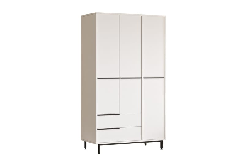 Liyakat Garderobe 112,2 cm - Hvit - Oppbevaring - Klesoppbevaring - Garderober & garderobesystem