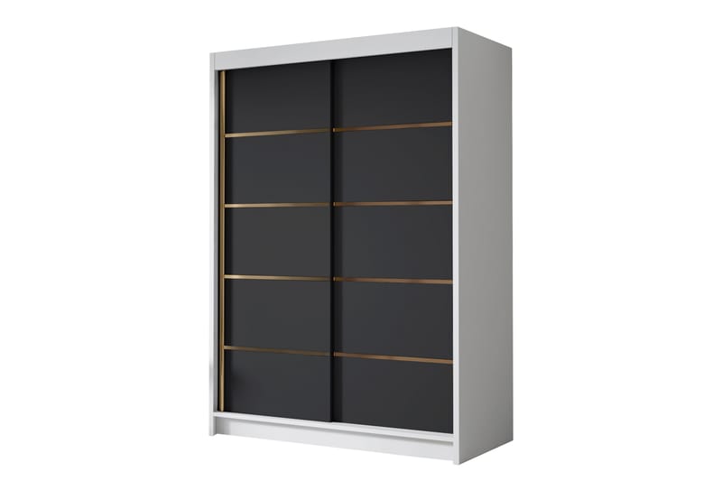 Lungos Garderobe 120x200 cm - Svart/Hvit - Oppbevaring - Klesoppbevaring - Garderober & garderobesystem