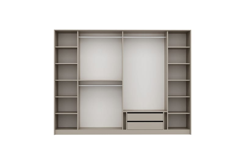 Luxe Garderobe 270 cm - Gull/Hvit - Oppbevaring - Klesoppbevaring - Garderober & garderobesystem