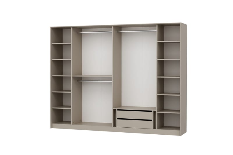 Luxe Garderobe 270 cm - Gull/Hvit - Oppbevaring - Klesoppbevaring - Garderober & garderobesystem