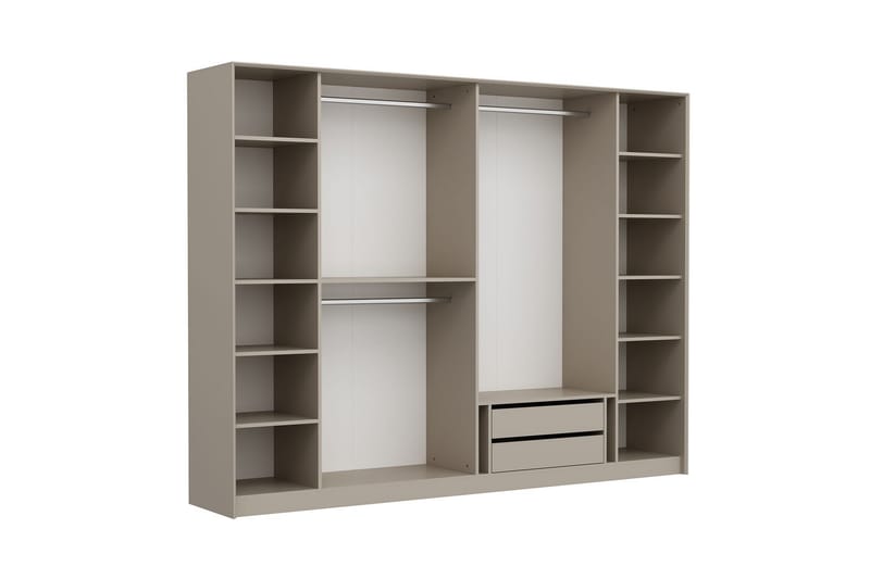 Luxe Garderobe 270 cm - Gull/Hvit - Oppbevaring - Klesoppbevaring - Garderober & garderobesystem