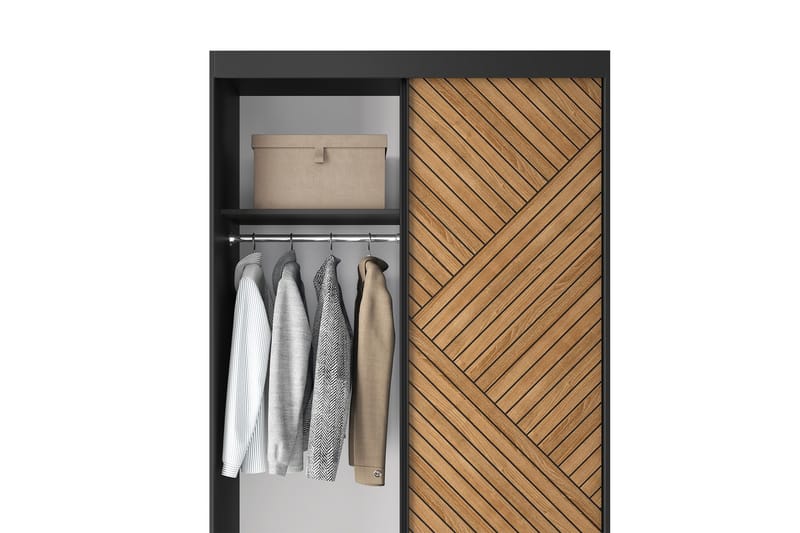 Marrphy Garderobe 120x220 cm - Brun - Oppbevaring - Klesoppbevaring - Garderober & garderobesystem