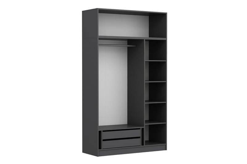 Minar Garderobe 135 cm - Antrasitt - Oppbevaring - Klesoppbevaring - Garderober & garderobesystem