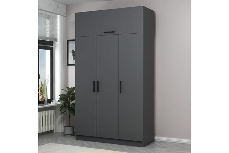 Minar Garderobe 135 cm - Antrasitt - Oppbevaring - Klesoppbevaring - Garderober & garderobesystem