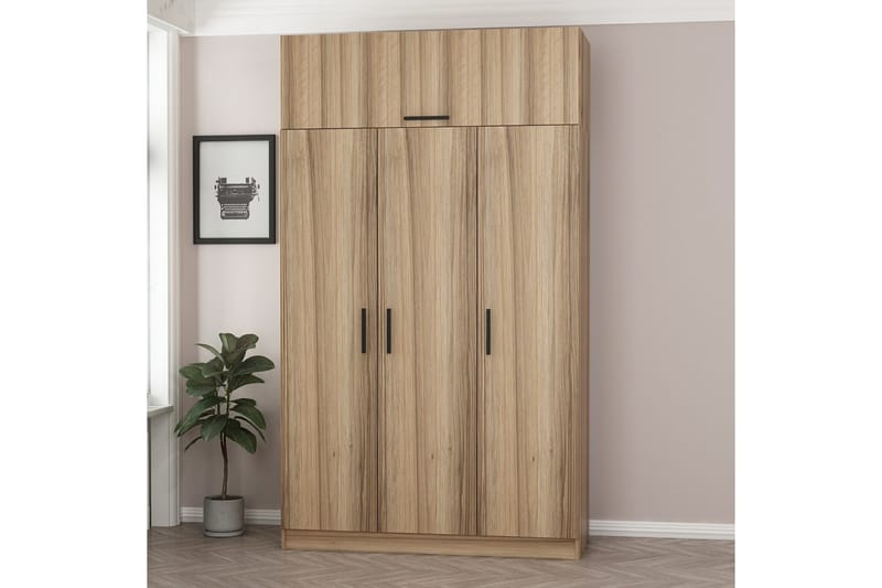 Minar Garderobe 135 cm - Brun - Oppbevaring - Klesoppbevaring - Garderober & garderobesystem