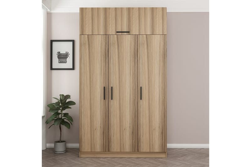 Minar Garderobe 135 cm - Brun - Oppbevaring - Klesoppbevaring - Garderober & garderobesystem