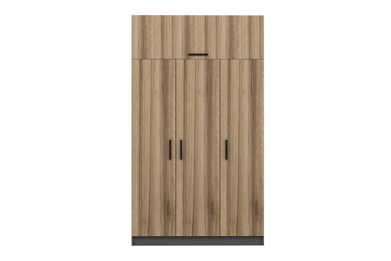 Minar Garderobe 135 cm - Brun/Grå - Oppbevaring - Klesoppbevaring - Garderober & garderobesystem