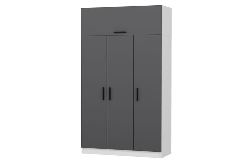 Minar Garderobe 135 cm - Grå/Hvit - Oppbevaring - Klesoppbevaring - Garderober & garderobesystem