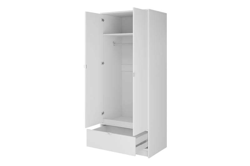 Munkedal Garderobe 80 cm - Hvit - Oppbevaring - Klesoppbevaring - Garderober & garderobesystem