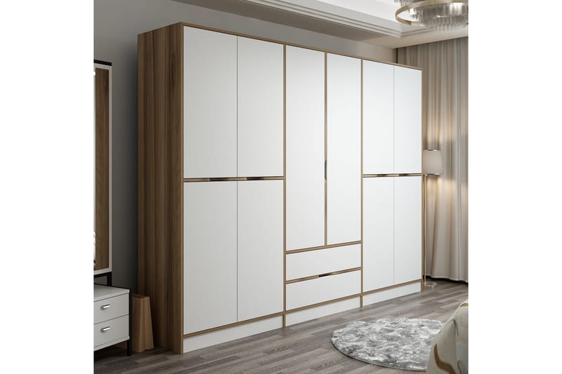 Munna Garderobe 270 cm - Hvit - Oppbevaring - Klesoppbevaring - Garderober & garderobesystem