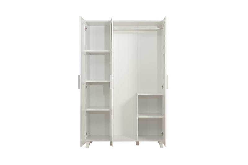 Nancey Garderobe 189 cm - Hvit - Oppbevaring - Klesoppbevaring - Garderober & garderobesystem