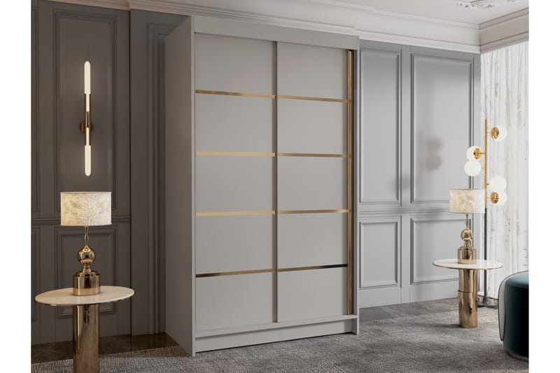 Narbonne Garderobe 100x200 cm - Beige - Oppbevaring - Klesoppbevaring - Garderober & garderobesystem