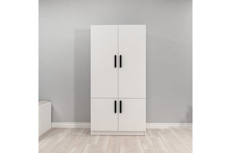 Newra Garderobe 90x180 cm - Hvit - Oppbevaring - Klesoppbevaring - Garderober & garderobesystem